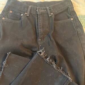 Levi's Black Straight Jeans